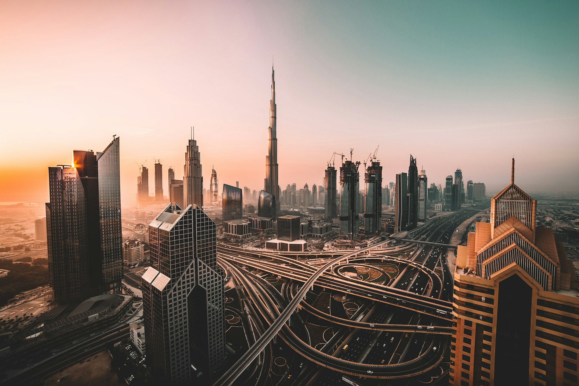 Dubai skyline at sunset — the heart of the GCC aesthetic market